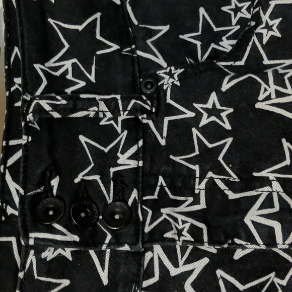 Blackheart Black and White Star Super Skinny Jeans, size 13 - Picture 6 of 11